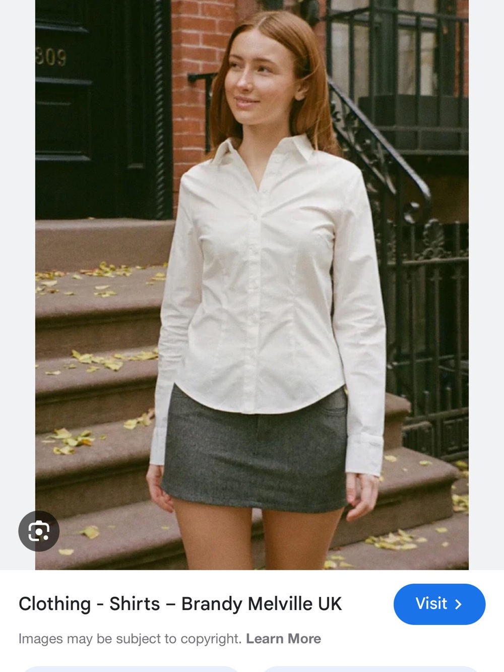 NWOT Brandy button up white